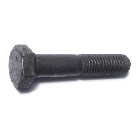 Midwest Fastener Class 10.9, M12-1.75 Hex Head Cap Screw, Plain Steel, 60 mm L, 4 PK 73825